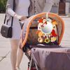 Caterbee Stroller Car Activity Animal for Baby Visual Development Toy & Mirror, Design, 0-36 Months, (Fox)