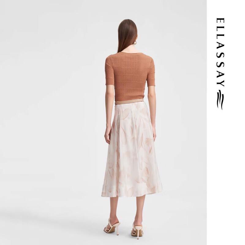 ELLASSAY Women's Slim Fit Knit Top