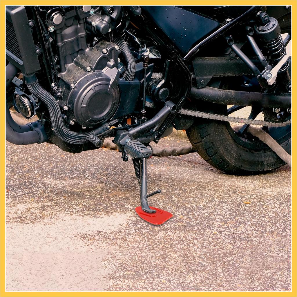 BULLSPANN Motorcycle Kickstand Pad Support Plate Pad Side Stand Extension