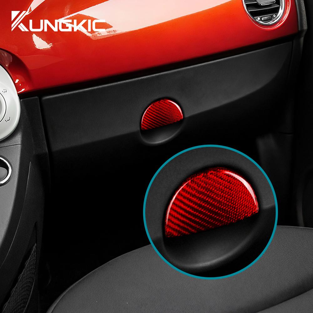 Real Hard Carbon Fiber For Fiat 500 2011-2015 Abarth 595 2016-2018 2019 2020 2025 2025 2025 Abarth 695 2017-2025 Glovebox Button