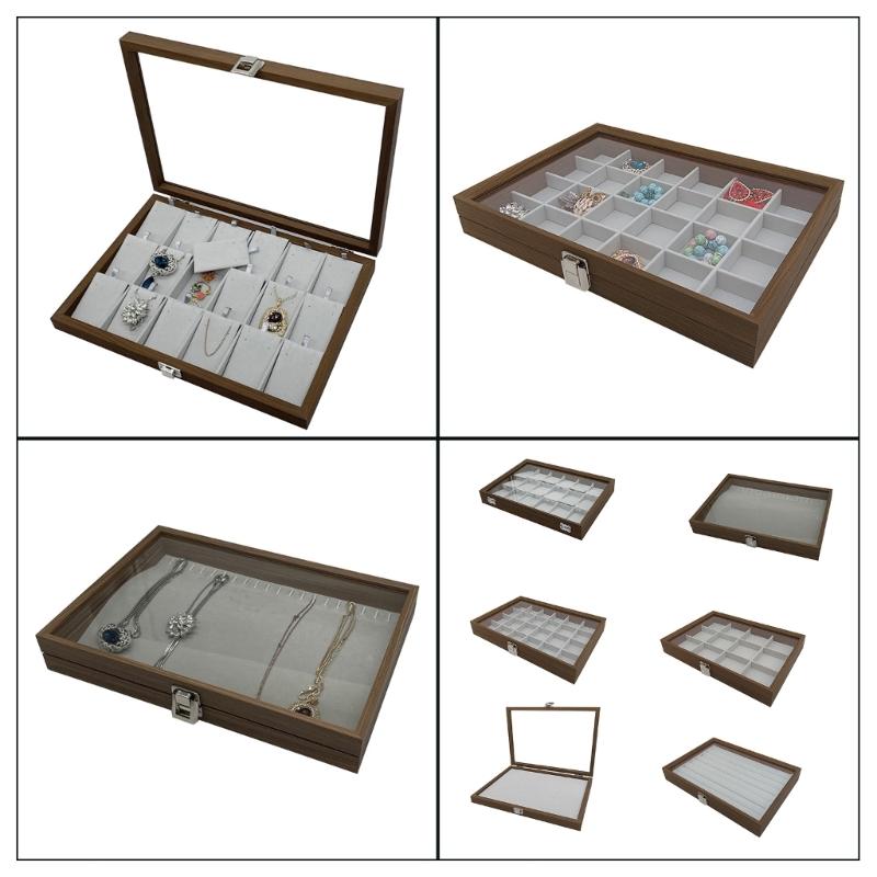 Secure Lockable Organizers Beautiful Jewelry Presentation Box Display Holder for Secure and Tidy Storage