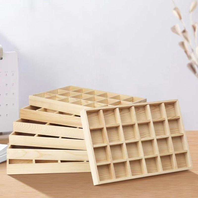 1Pcs Wooden Stackable Exquisite Jewelry Display Holder Portable Ring Earrings Necklace Organizer