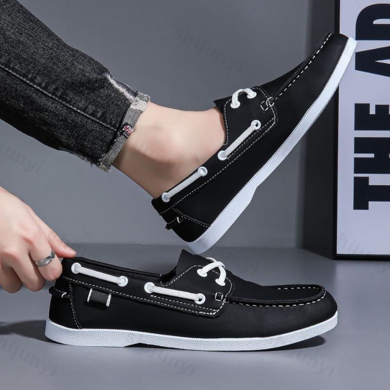 Fashion Men's Retro Fashion Color Blocked Design Casual Single Shoes 2025 Spring New Shallow Mouth Breathable Comfortable Flat Sneakers