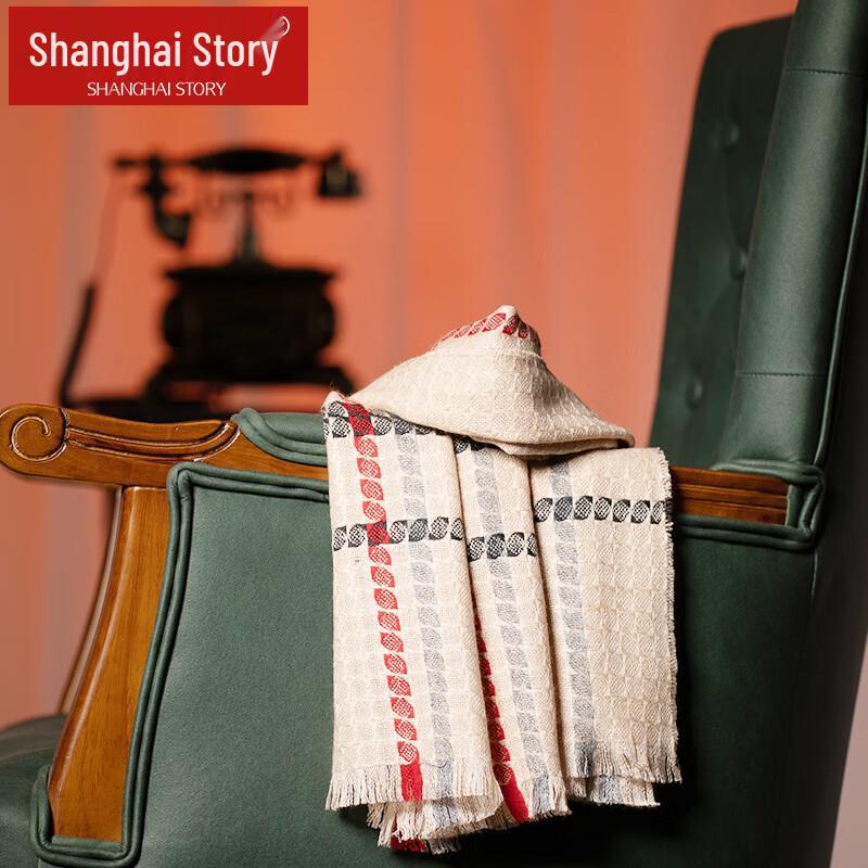 Women's Cashmere Blend Plaid Scarf Shawl