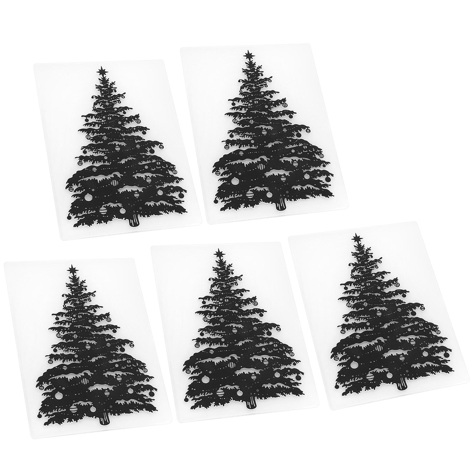 

5 наборов пластиковых папок для тиснения своими руками изготовление открыток скрапбукинг бумага поделки узор рождественской елки