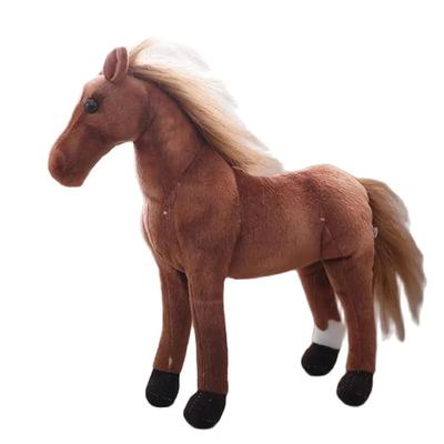 40cm Simulated Horse Doll Plush Toy Mascot Zodiac Horse Animal Doll Decoration Pillow Soft Child Birthday Gift Decoration