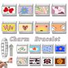 Wholesale Sunflower Rainbow Butterfly Cat Heart Eyes Italian Charm Links Fit 9MM Stainless Steel Bracelet Women DIY Making Gift