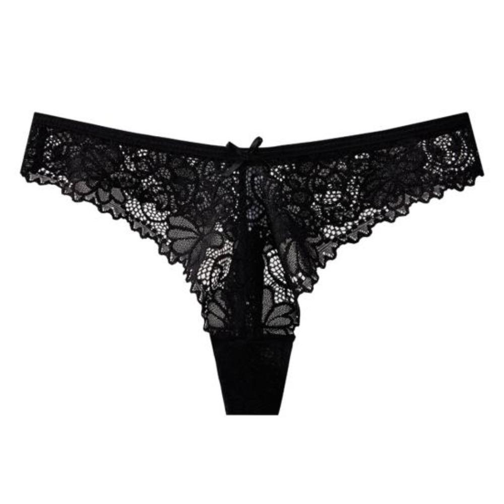 Kadın Dantelli Tanga Seksi T Sırt Düşük Bel Şeffaf Bikini Külot Dikişsiz Esnek İz Yapmayan İç Çamaşırı