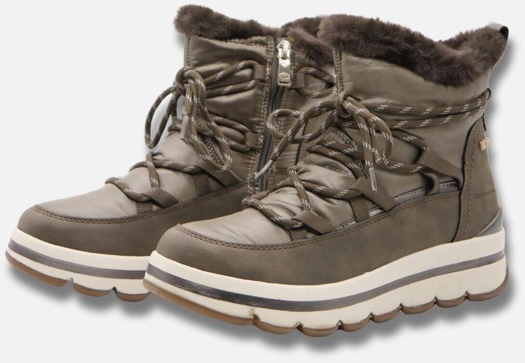 Boots Tom Tailor Faux Leather Textile Brown Lava