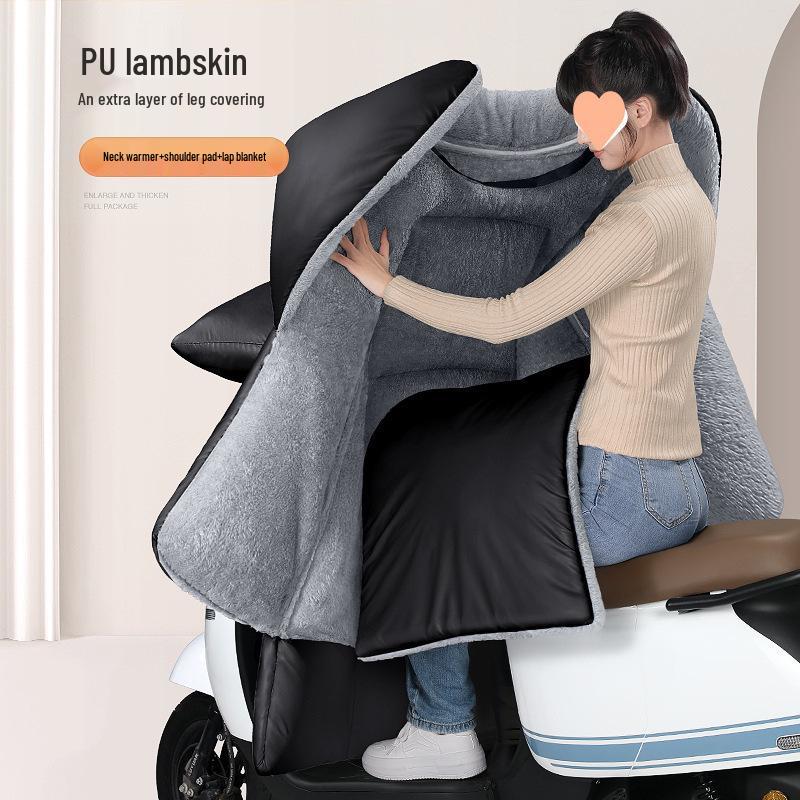 Windproof Waterproof Winter Fleece Blanket for Electric Vehicles and Motorcycles