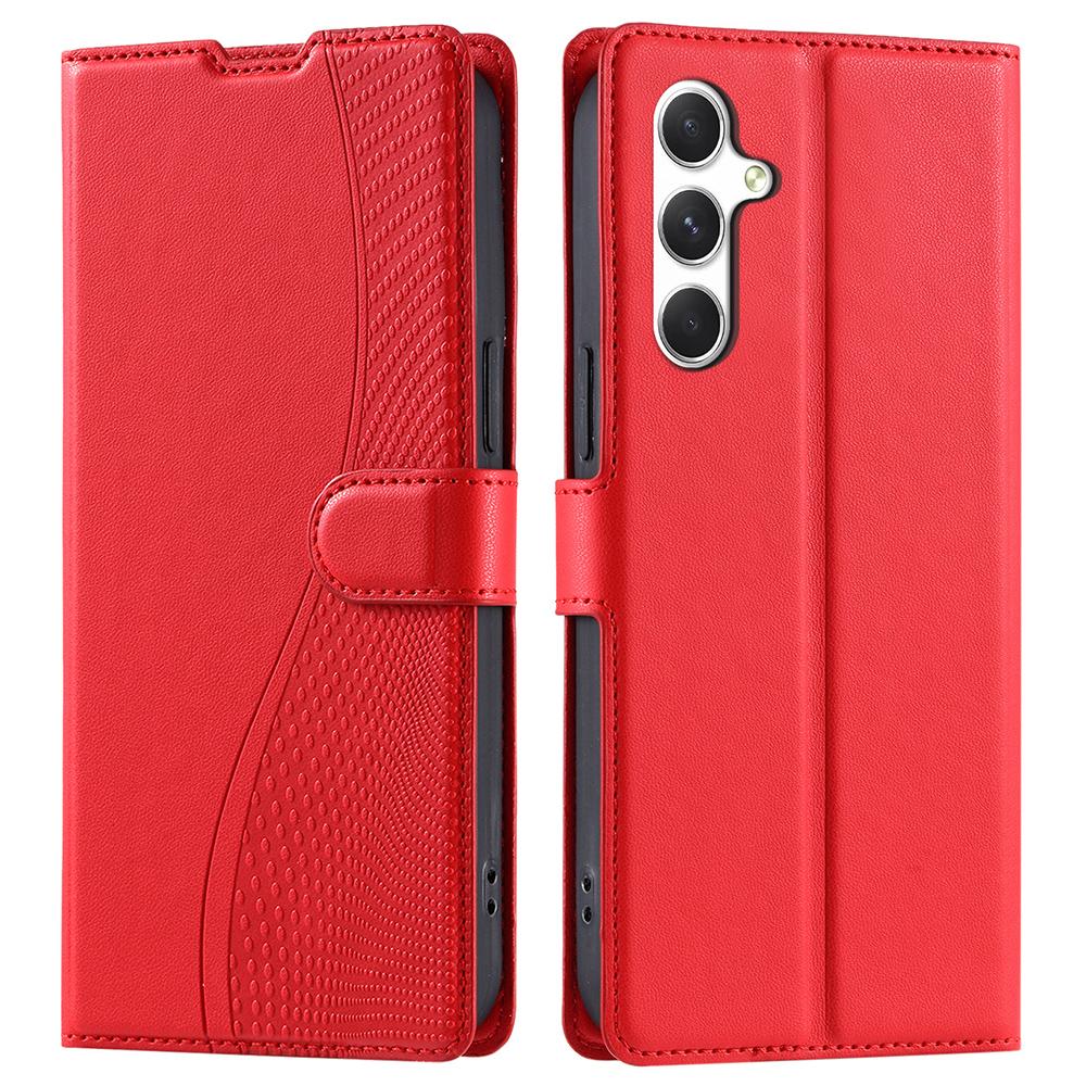 For Samsung Galaxy A54 5G Case Dots Imprinted PU Leather Flip Phone Cover with Card Slot,Strap