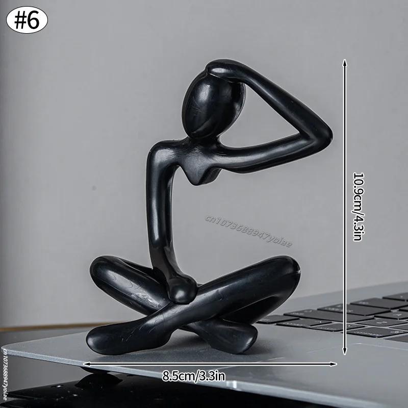 Nordic Light Luxury Style Abstract Figure Home Decoration Ornaments Sitting Posture Statue Crafts Desktop Decor Artworks