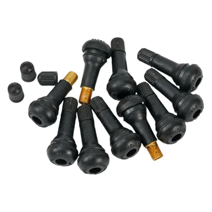 10/25pcs TR413 Automobile Tire Air Nozzle Snap In Type Rubber Valve Tool Set Tubeless Tyre Valves Stems Durable Car Accessories