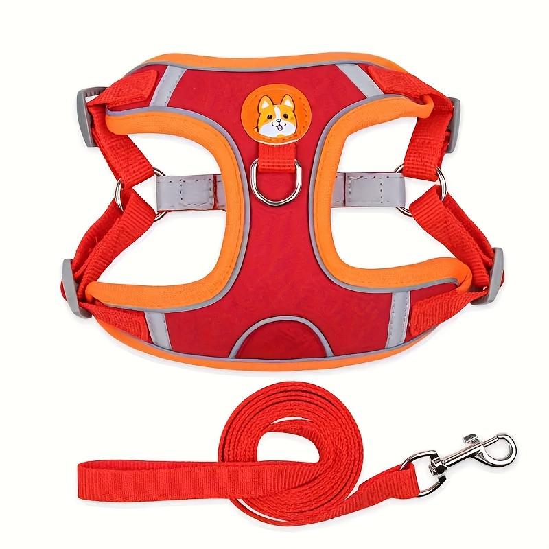 Reflective Dog Harness Vest with Leash - Anti-Escape and Comfortable Pet Chest Strap for Safe and Enjoyable Walks