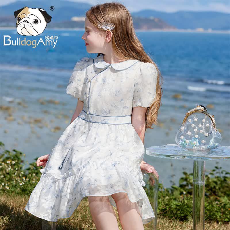 Chanzuigou Girls Chinese Style Floral Princess Dress 110