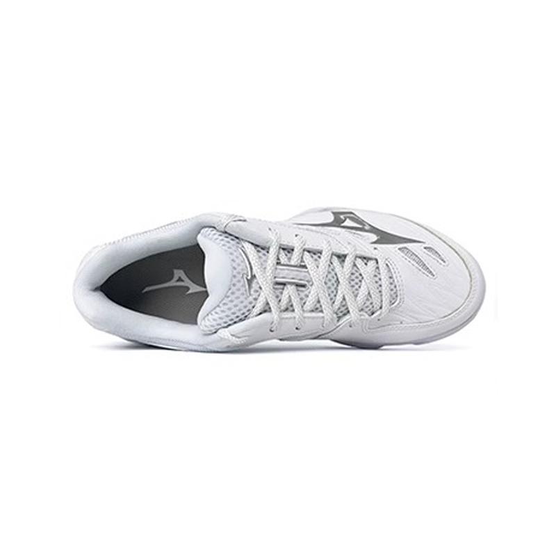 Mizuno Wave Claw 1st Generation Aohara Nozomi Shock Absorption Anti-Slip Durable Low-Top Badminton Shoes Women sneaker White Silver 71GA191603