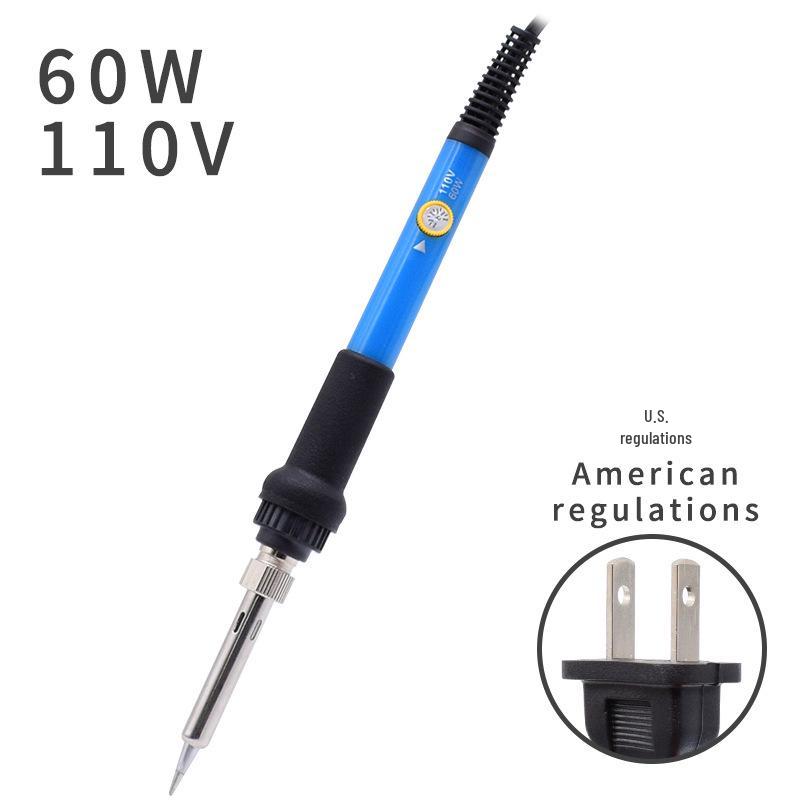 

Регулируемый паяльник 60 Вт с вилкой США, 110 В, внутренний нагрев, контроль температуры и переключатель.