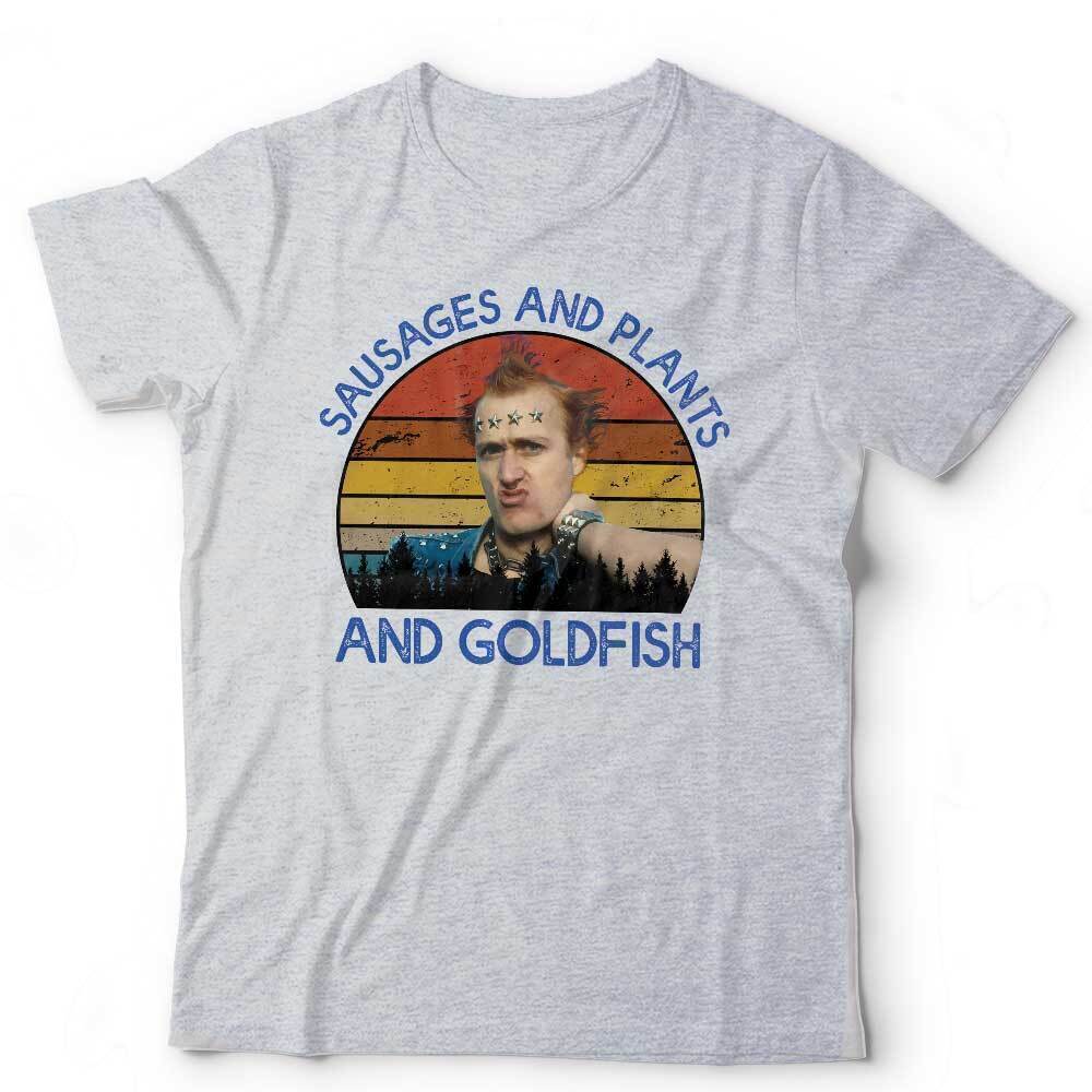 The Young Ones T-shirt Worstjes En Planten En Goudvis Unisex Vyvyan Grappig Retro