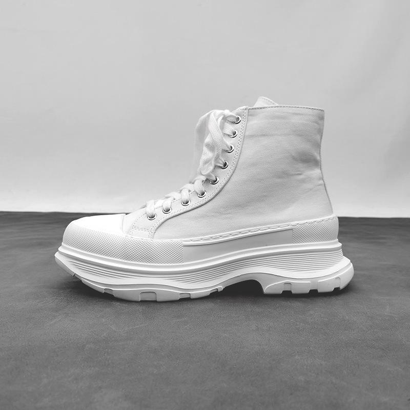 

Популярные в интернете высокие кеды, маленькие белые кеды, трендовые мужские и женские, корейская версия, белые, парные, парусиновые, ботинки Мартина, толстая подошва, увеличивающая рост 34 белый