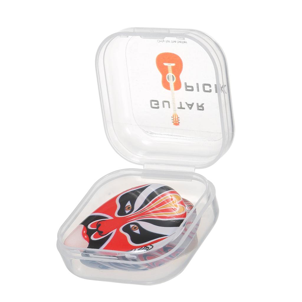 3 pezzi di plettri per chitarra in ABS con maschera dell'opera di Pechino, plettri per dita per ukulele, accessori per strumenti musicali