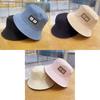 Cute Smiley Double-sided Fisherman Hat Women Summer Sunscreen Alphabet Basin Hat Men Students Versatile Sun Hat