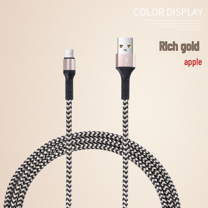 Round Head Braided Super-Fast Charging Cable for Apple, Android, Huawei, and Type-C Devices