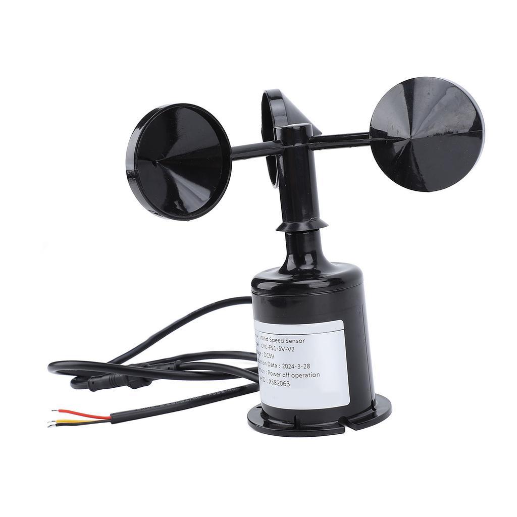 Wind Speed Anemometer High Accuracy 5V Wind Speed Monitoring Sensor Measuring Detector with 2.62ft