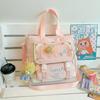 Schoolbag Japanese new cute little fresh girl make-up bag junior high school student college wind dopamine contrasting backpack
