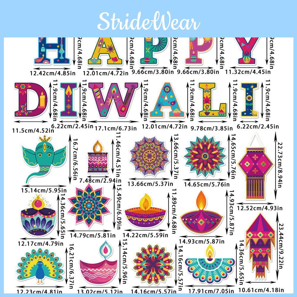 Themed Diwali Party Card Stickers Festival Scene Arrangement Decoration Props
