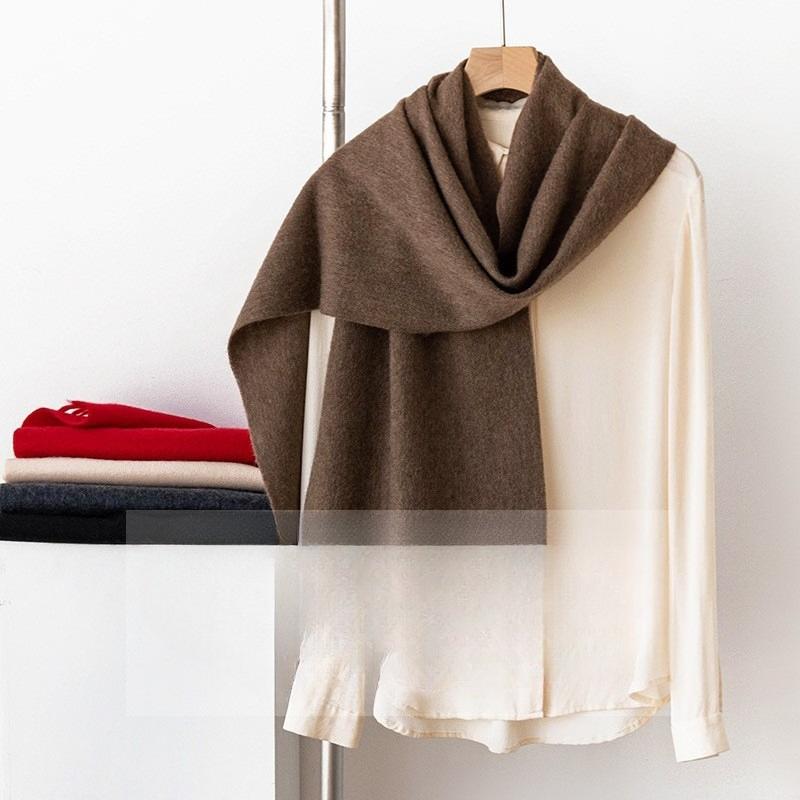 Cashmere Solid Color Scarf for Women Versatile Winter Warm Solid Color Cashmere Scarf  Korean Atmosphere Scarf for Men