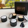 Aromatherapy Candle Gift Box Set Soy Wax Plant Essential Oil Fragrance Frosted Black Pot Souvenir Gift