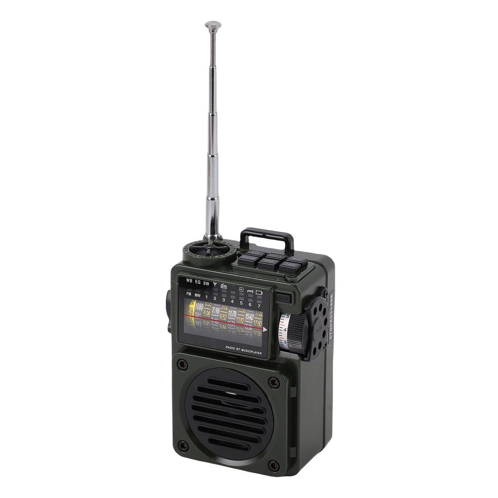 Shortwave Radio Bluetooth Speaker Rechargeable AM FM SW Shortwave Receiver Pocket Radio with Backlight and ATS Presets