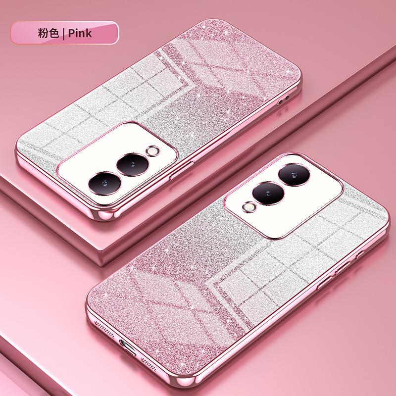 Applicable To VIVO Y200 Electroplated Glitter Mobile Phone Case IQOOZ11Turbo Transparent NEO11 All-inclusive Protective Case