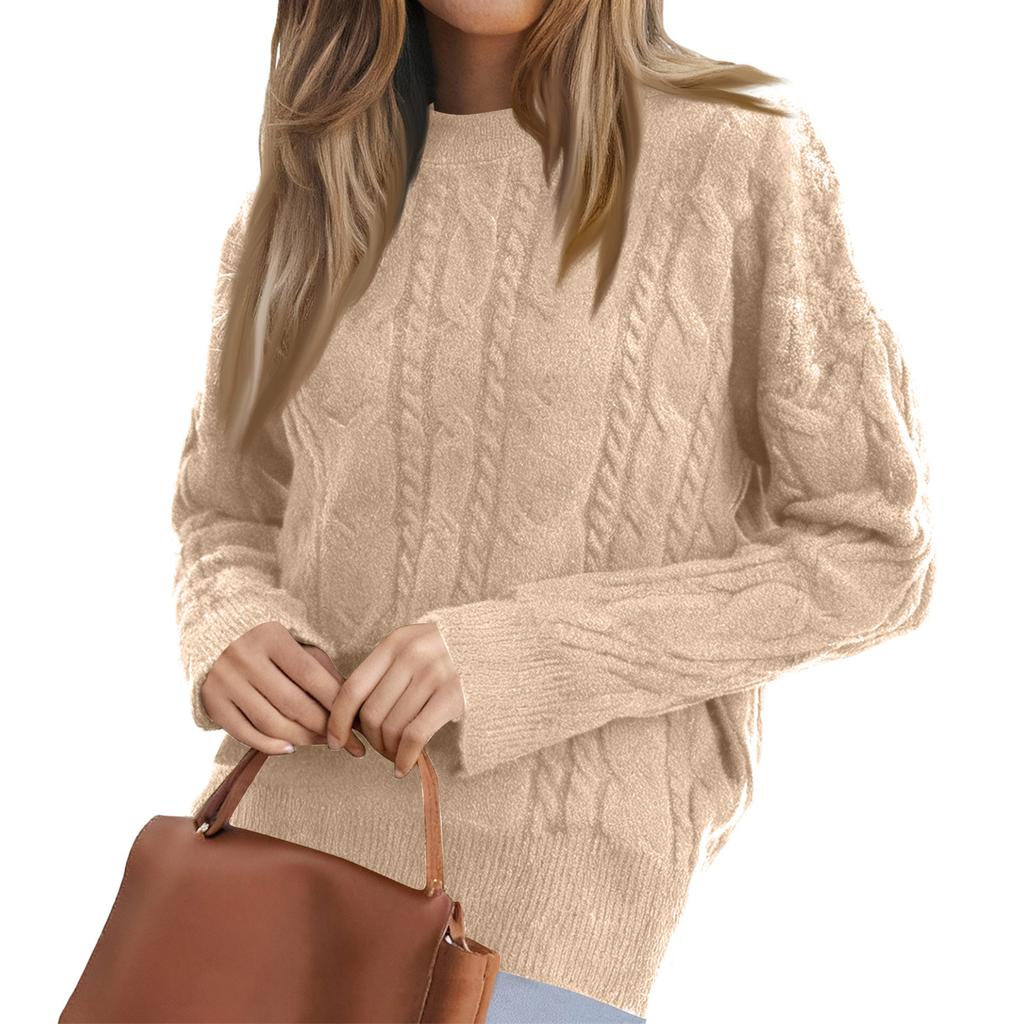 Damski sweter casualowy z luźnej dzianiny