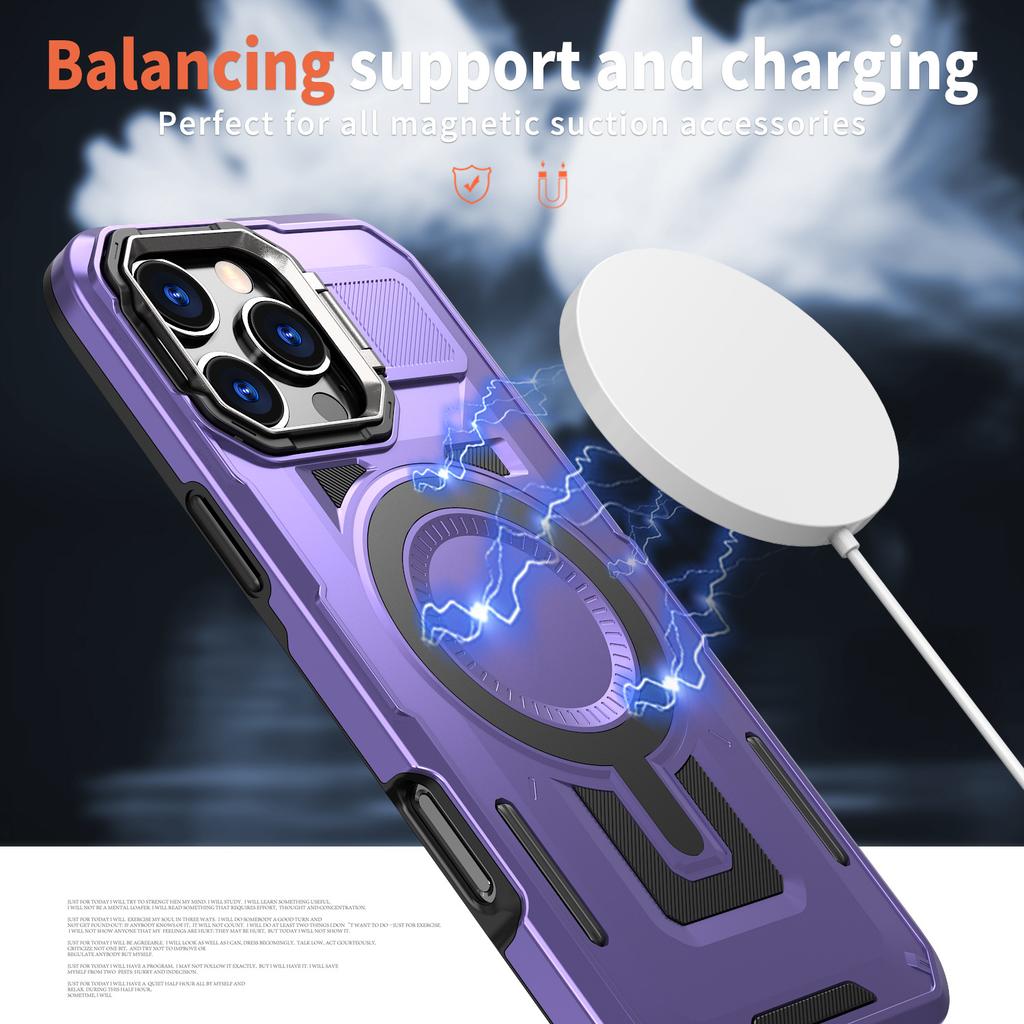 New Product for IPhone16Pro Mobile Phone Case Magnetic Lens Holder Two-in-one Anti-fall Armor S25 Protective Cover