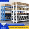 Medium Heavy-Duty Multi-Layer Storage Rack for Household and Warehouse Use