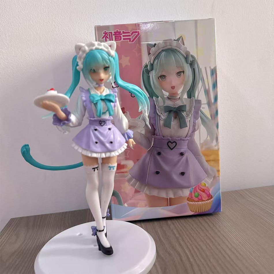 In Stock F:NEX Piapro Hatsune Miku 1/7 Scale Cat Ear Maid Figure Anime Model Collector Figurine Toys for Children