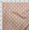 oneOone Cotton Flex Dark Beige Fabric Asian Leaf Block Fabric For Sewing Printed Craft Fabric By The Yard 40 Inch