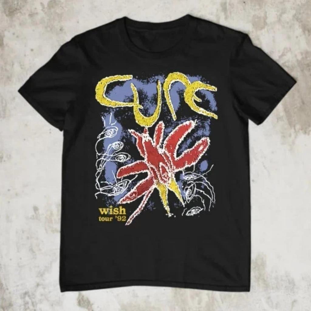 The Cure Vintage 1992 Wish Tour Inspiration Print TShirt Classic Rock Band Casual Daily TShirt For Unisex And Unisex