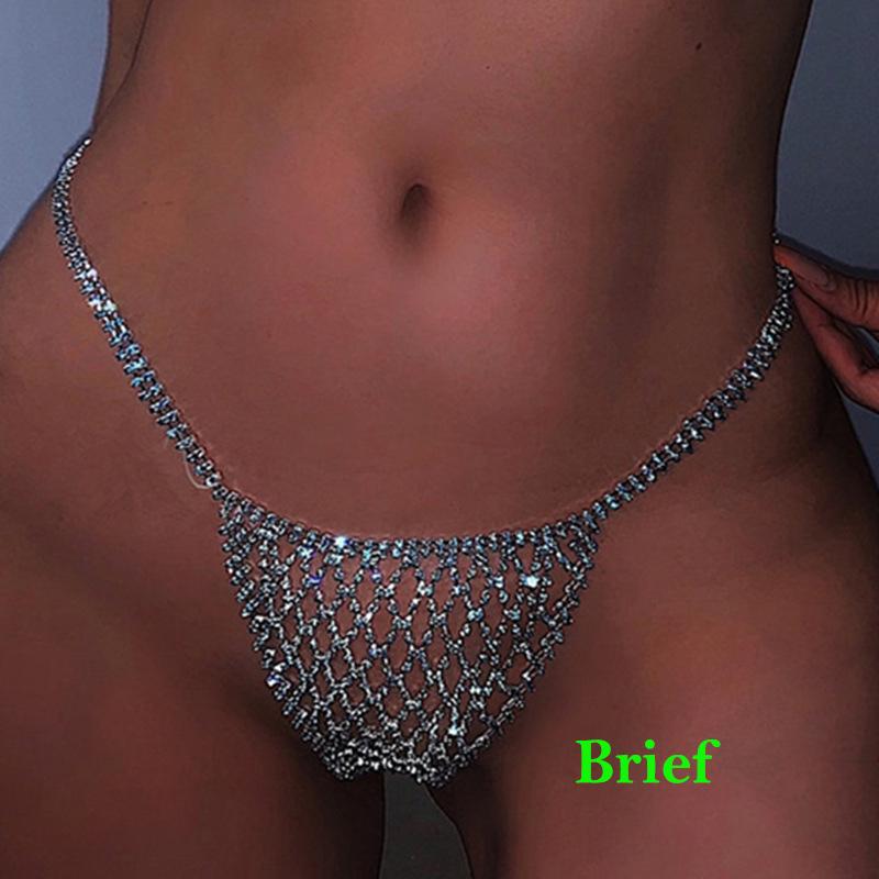 Rhinestone Blue Tassel Body Chains Bling Crystal Bikini Bra Panties Short Skirt for Women Waist Belt Chains Jewelry
