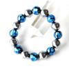 [GOLD STONE] Terahertz Ore Firefly Glass Blue Bracelet 12mm Okinawa Ryukyu