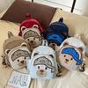 Children Cartoon Bear Backpack With Nylon Material And Curved Shoulder Straps For School Use