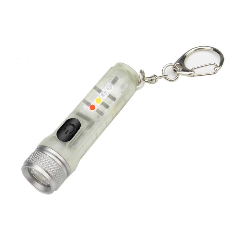 

S11 Мини-фонарик, мощный перезаряжаемый многофункциональный фонарик для общежития, небольшой портативный брелок-лампа белый