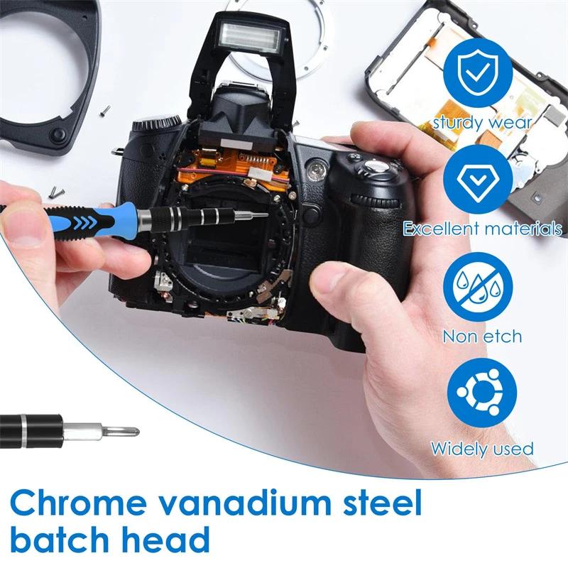 Electronics Precision Screwdriver Sets 142-Piece with 120 Bits Magnetic Repair Tool Kit for Computer Cell Phone Game Console