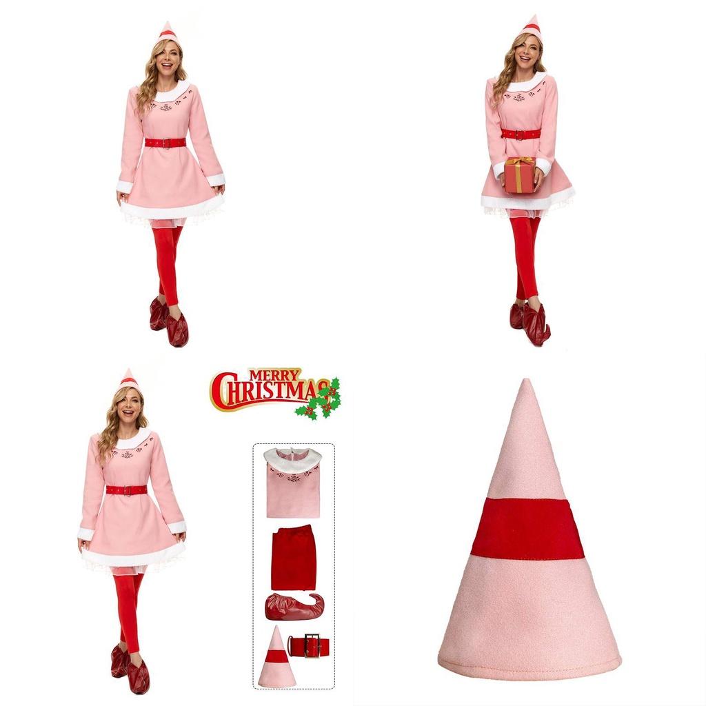 Buddy's Musical Christmas Elf Cosplay Costume For Adults Kids