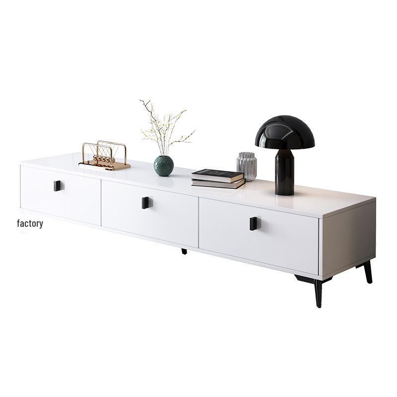 Yijiada Modern TV Cabinet & Coffee Table Combo for Small Spaces