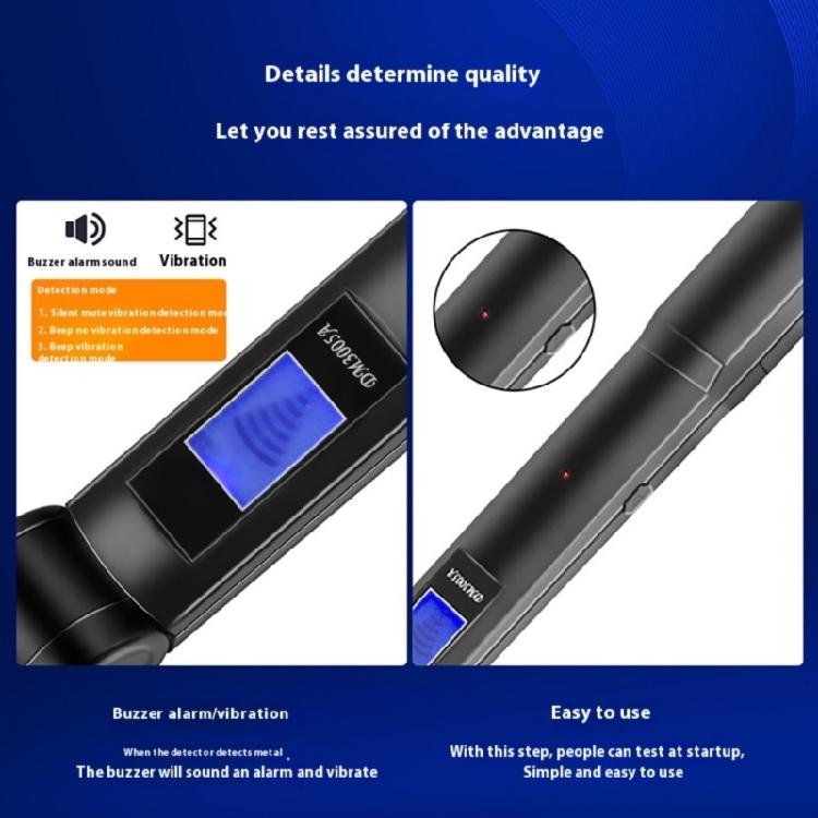 Visueller Metallldetektor Alarm LED Digitalanzeige Hohe Genauigkeit Erkennung Geeignet für Relikte Sicherheitskontrolle Outdoor-Abenteuer