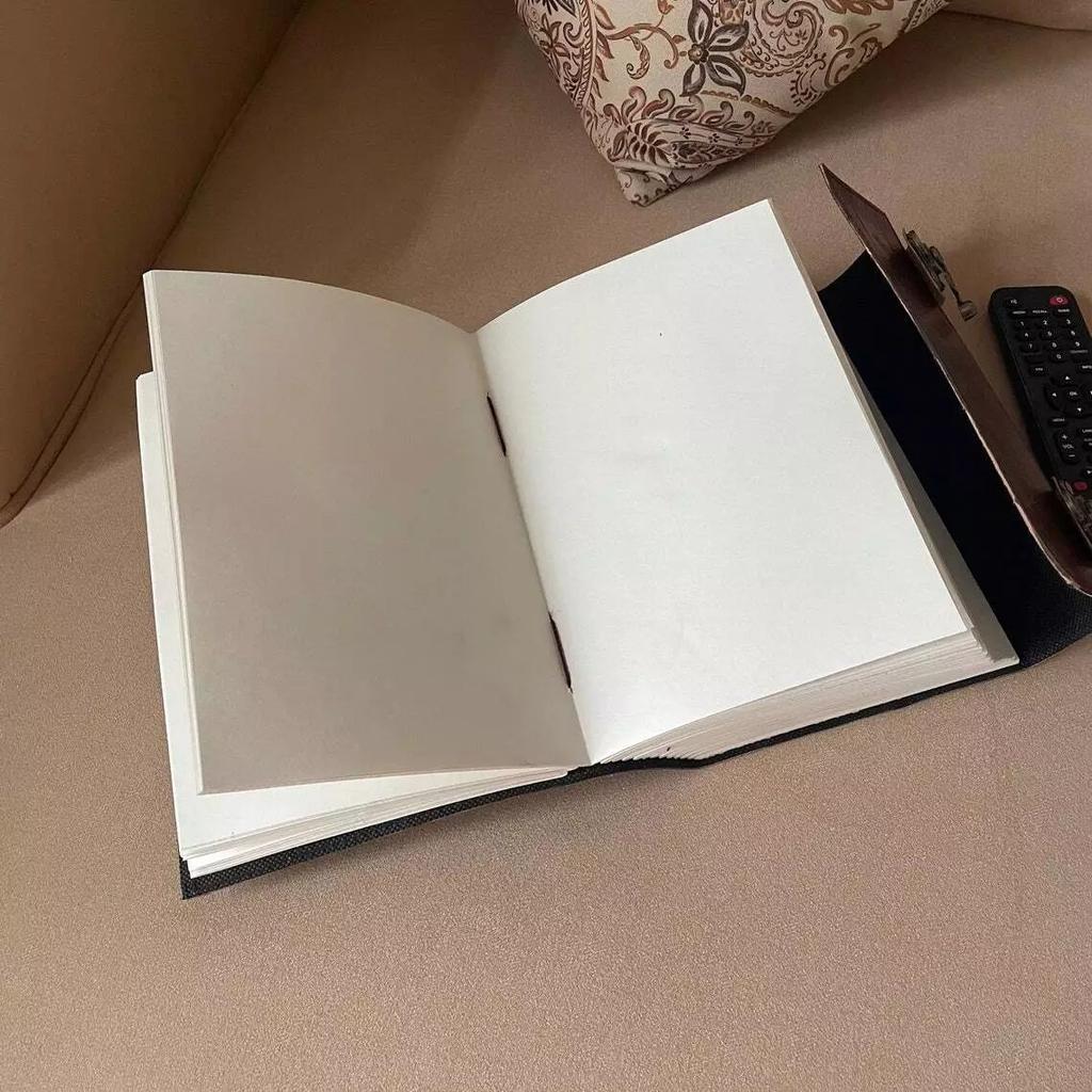 Handmade 600 Pages Leather Journal, Pentagram Embossed Journal