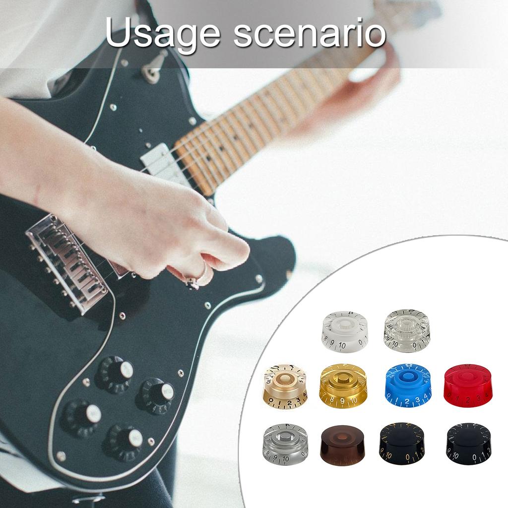 Guitar Potentiometer Knobs Guitar Turner Knobs Replacements Bass Effect Button Control Knobs Turning Knobs Bass Knobs