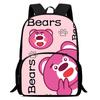 Strawberry Bear School Bag High Definition Printing Multi-Function Oxford Lightweight Backpack